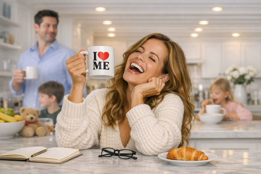 White glossy mug