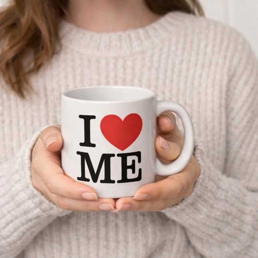 White glossy mug